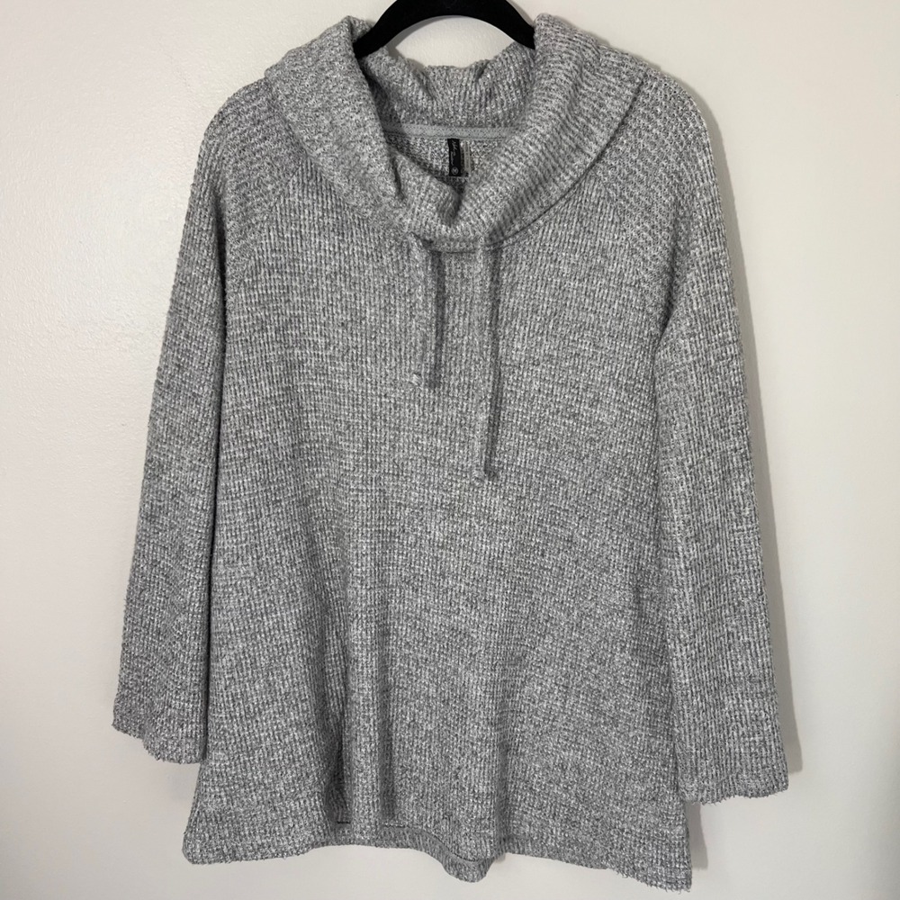 North River Cozy Thermal Cowl Neck Waffle Knit Tunic (M) Winter Long Sleeve - Picture 2 of 14